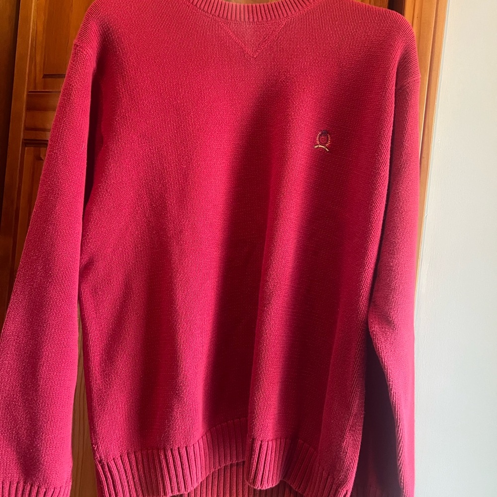 Vintage Tommy Hilfiger Red Crew Neck Sweater
